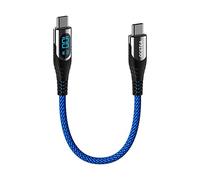 Ocetea Short USB C to USB C Charger Cable, 100W PD Fast Charging Cable with LED Display, Compatible with iPhone 15 Pro Max, Galaxy S24 S23 Ultra, Pixel 7, Huawei Mate 60 Pro, MacBook Pro(30CM)