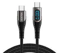 Ocetea USB C to USB C Charger Cable, 100W USB C Cable with LED Display, PD Fast Charging Cable Compatible with iPhone 16 15 Pro Max, Galaxy S24 S23 Ultra, Huawei, MacBook Pro, Steam Deck(3M)