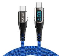 Ocetea USB C to USB C Charger Cable, 100W USB C Cable with LED Display, PD Fast Charging Cable Compatible with iPhone 15 Pro Max, Galaxy S24 S23 Ultra, Pixel 7, Huawei Mate 60 Pro, MacBook Pro(3M)