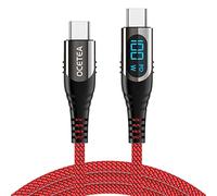 Ocetea USB C to USB C Charger Cable, 100W USB C Cable with LED Display, PD Fast Charging Cable Compatible with iPhone 15 Pro Max, Galaxy S24 S23 Ultra, Pixel 7, Huawei Mate 60 Pro, MacBook Pro(1M)
