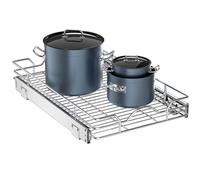 OCG Pull Out Cabinet Organizer (15" W x 21" D), Pull out Drawers, Cabinet Pull Out Shelves for Base Cabinet Organization in Kitchen Bathroom Pantry, Bottom Mount, Chrome Finish