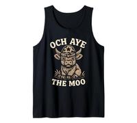 Och Aye The Moo Funny Highland Cow Scottish Humor Tank Top