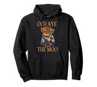 Och Aye The Moo Scottish Highland Cow Funny Saying Pullover Hoodie