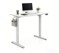 ochama Electric Standing Desk, White, 120*60cm, Full Board Tabletop, 2-Level Memory Height, 70KG Load Capacity, UK Standard & CE Dual Certification, Eco-Friendly Tabletop, Desk for Office / Study / Ga