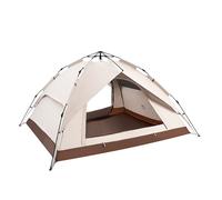 Ochama×J.ZAO Dual Layer Tent - Outdoor Hiking & Camping Gear - Dome Tent - Automatic Pop Up - Cheese Color 3-4 Person, Beige