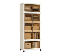 ochama×J.ZAO No Installation Storage Cabinet - Width 45cm,5pcs - With Wheels, Foldable, Magnetic Attraction, Large Capacity - Nightstand, Storage Boxes for Living room/Bedroom/Kitchen