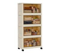 ochama×J.ZAO No Installation Storage Cabinet - Width 55cm,4pcs - With Wheels, Foldable, Magnetic Attraction, Large Capacity - Nightstand, Storage Boxes for Living room/Bedroom/Kitchen