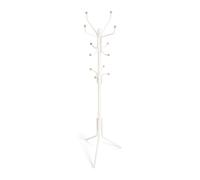 Ochama Metal Hall Tree, Freestanding Coat Rack with 12 Hooks for Entryway, Clothes and Hats, White