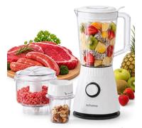 ochama Multifunction Blender 600W, 1.5L Compact Electric Smoothie Maker for Home, 3 Speed Settings, Ice Crushing, Meat Chopper, Spice Grinder, Baby Food, Juice, Easy to Clean