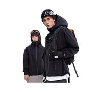 ochama [Pangolin 500 Series] Stretch Jacket Single-layer Hard Shell Jacket Unisex Obsidian Black L
