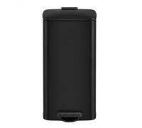 Ochama x SONGMICS Pedal Trash Can, Stainless Steel Kitchen Bin with Inner Bucket, Soft Close, for Home, Black
