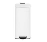 Ochama x SONGMICS Pedal Trash Can, Stainless Steel Kitchen Bin with Inner Bucket, Soft Close, for Home, Silver