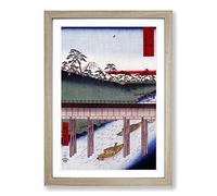 Ochanomizu by Utagawa Hiroshige Framed Print | A2 Oak Framed Wall Art | Ready to Hang | Asian Nature Picture | Living Room Bedroom Lounge Office