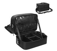 OCHEAL Extra Large Makeup Case, 001_Black, L, Portable Makeup Case