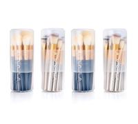 OCHEAL Makeup Brush Holders, 4 Pack of Make up Brushes Organizer Travel Case Retractable Plastic Travel Makeup Brush Holder For Vanity Makeup Artist Brushes Storage Cup