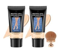 O'CHEAL No Transfer Leg Makeup Cream, 2Pcs Body Perfector Cream and Brush, Body Coverage Perfector Waterproof, Leg Makeup Waterproof No Transfer, Tattoo Cover Up Makeup Full Coverage (#01+#01)