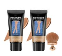 O'CHEAL No Transfer Leg Makeup Cream, 2Pcs Body Perfector Cream and Brush, Body Coverage Perfector Waterproof, Leg Makeup Waterproof No Transfer, Tattoo Cover Up Makeup Full Coverage (#03+#03)