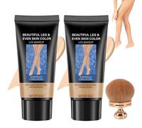 O'CHEAL No Transfer Leg Makeup Cream, Body Coverage Perfector Waterproof, Waterproof Full Coverage Body Concealer, Sweatproof Long Lasting Leg Cream for All Skin Types (Ivory white, 2PC)