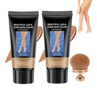 O'CHEAL No Transfer Leg Makeup Cream, Body Coverage Perfector Waterproof, Waterproof Full Coverage Body Concealer, Sweatproof Long Lasting Leg Cream for All Skin Types (Dark, 2PC)
