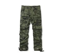 OCHENTA Men's Casual Military Army Camo Combat Trousers,Wild Cargo Pants with 8 Pockets #3357 Camo Z Green 36