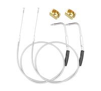 OCHIKI 42" Stainless Steel Throttle Idle Cable Set Fit for Harley Davidson FXST FLST XL 1996+ FXD FLT 1999-2017 Replace 56579-02A