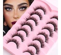 OCHILIMA 25mm Lashes Handmade Strip Eyelashes Dramatic Long Soft Wispy 6D 8D False Eyelashes for Women Bold Makeup 7 Pairs (8D 25mm Lashes) (G31)