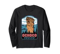 Ochoco National Forest Oregon Steins Pillar Retro Art Long Sleeve T-Shirt