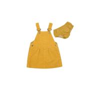 Ochre Chunky Cord Dress Dotty Dungarees Yellow 12-18 m