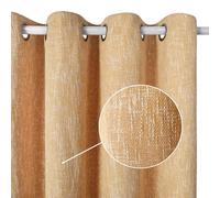 Ochre Eyelet Curtain Thermal Linen Burlap Textured Lined 46×54IN Bedroom