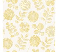 (Ochre) Inge Floral Vinyl Wallpaper Fine Decor