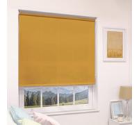 Ochre Plain Dim Out Fabric Roller Blind Made To Measure All Fitting Included Easy Fit Child Safe Maximum size of 90cm Width x 160cm Drop