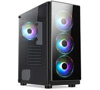 OCHW Achos RGB Ultra Fast School Home Office Gaming PC Desktop Computer AMD Ryzen 3-3200G Quad Core ATI Radeon HD Vega 8 Graphics USB 3.0 1000GB HDD 16GB DDR4 Wifi Windows 11