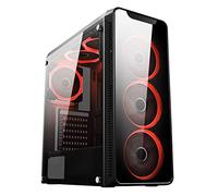 OCHW Blaze Red Ultra Fast Gaming PC Desktop Computer AMD Ryzen 5 4600G 4.2Ghz 12 Threads ATI Radeon HD Graphics USB 3.0 120GB SSD 8GB DDR4 Wifi Windows 11 Pro