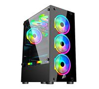 OCHW Fire RGB Ultra Fast Gaming PC Desktop Computer AMD Ryzen 5 4600G 4.2Ghz 12 Threads ATI Radeon HD Graphics USB 3.0 480GB SSD 32GB DDR4 Wifi Windows 11 Pro