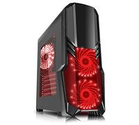 OCHW Gaming PC AMD 9600 Quad Core ATI Radeon HD R7 16GB DDR4 1TB Geforce Red WiFi No OS