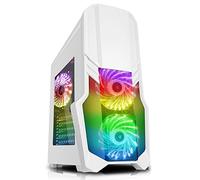 OCHW Geforce White RGB Ultra Fast Gaming PC AMD A8 9600 Quad Core 4.20GHz ATI Radeon HD R7 Graphics 8GB DDR4 2400MHz 1TB HDD WiFi Windows 10 PRO (8GB RAM, 480GB SSD)
