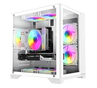 OCHW Infinity White RGB Ultra Fast Gaming PC Desktop Computer AMD AMD Ryzen 3 4100 4.0Ghz 8 Threads, 4GB Geforce GTX 1650 Graphics, USB 3.0 120GB SSD 16GB DDR4 Wifi Windows 11 Pro