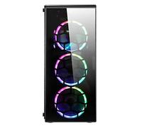 OCHW Raider Black RGB Ultra Fast Family Home Office PC Desktop Gaming Computer AMD A8 9600 Quad Core Cpu ATI Radeon HD R7 Graphics USB 3.0 600W PSU 1TB HDD 8GB DDR4 Ram 300Mbps WIFI Windows 10 Pro