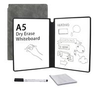 OCHYIT Whiteboard Notebook, Portable Dry Erase White Board Book Reusable Whiteboard Erasable Double-Sided Meeting Notebook with Marker Pen for Business Office School Home