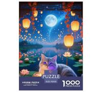 Ocicat 1000 Pieces Jigsaw Puzzles Pet Cat Family PuzzleGame Staycation Kill Time Home Decoration Gift Game for Boys And Girls Age 14+ ForAdults 70x50cm/1000pcs