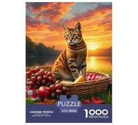 Ocicat 1000 Pieces Jigsaw Puzzles Pet Cat for Kids Creative Home Decoration Educational Games Gifts Age 14+ ForAdults 38x26cm/1000pcs