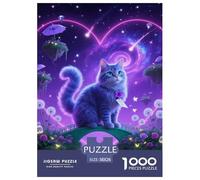 Ocicat 1000 Pieces Jigsaw Puzzles Pet Cat for Kids Staycation Kill Time Wall Decoration Gifts for Men Age 14+ ForAdults 38x26cm/1000pcs