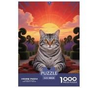 Ocicat 1000 Pieces Jigsaw Puzzles Pet Cat Puzzle for Adults Creative Home Decoration Gifts for Men Age 14+ ForAdults 38x26cm/1000pcs