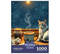 Ocicat 1000 Pieces Jigsaw Puzzles Pet Cat Puzzle for Adults Staycation Kill Time Home Decoration Educational Toy Age 14+ ForAdults 70x50cm/1000pcs