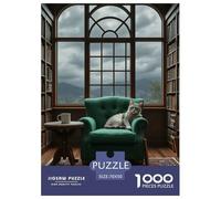 Ocicat 1000 Pieces Jigsaw Puzzles Pet Cat Puzzle for Adults Staycation Kill Time Home Decoration Gift Game for Boys And Girls Age 14+ ForAdults 70x50cm/1000pcs