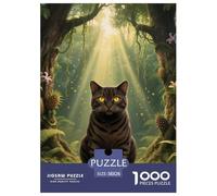 Ocicat 1000 Pieces Jigsaw Puzzles Pet Cat Puzzle for Adults Staycation Kill Time Home Decoration Gifts for Men Age 14+ ForAdults 38x26cm/1000pcs