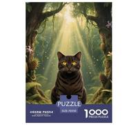 Ocicat 1000 Pieces Jigsaw Puzzles Pet Cat Puzzle for Adults Staycation Kill Time Home Decoration Gifts for Men Age 14+ ForAdults 70x50cm/1000pcs