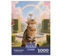 Ocicat 1000 Pieces Jigsaw Puzzles Pet Cat Puzzle for Adults Staycation Kill Time Home Decoration Puzzle Gifts for Women Age 14+ ForAdults 38x26cm/1000pcs