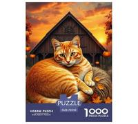 Ocicat 1000 Pieces Jigsaw Puzzles Pet Cat Puzzle for Adults Staycation Kill Time Wall Decoration Gift Game for Boys And Girls Age 14+ ForAdults 70x50cm/1000pcs