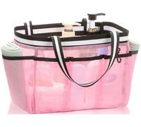 Ocim XL Large Shower Caddy Portable Mesh Shower Tote Bag Collapsible for College Dorm Camp Gym Outdoor - Pink